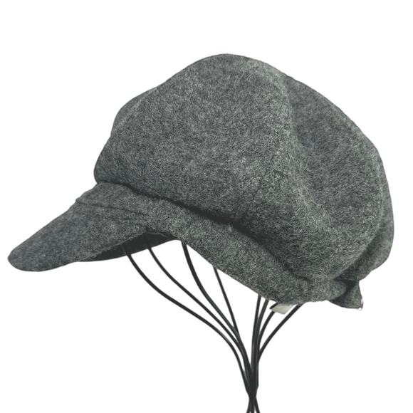 Nine West Newsboy Gray Wool Blend Womens Adjustable Hat One Size - Picture 2 of 6